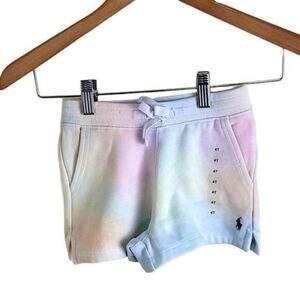 POLO Ralph Lauren Girl's size 4T Tie Dye Sweat Shorts Cotton Blend Fleece